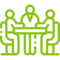 table with people icon teamwork